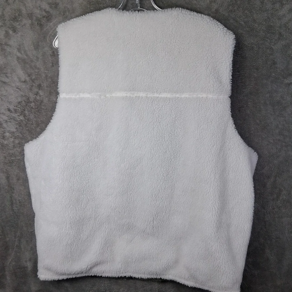 New Nike Club Reversible Winterized Vest Men XL Olive Green White Sherpa